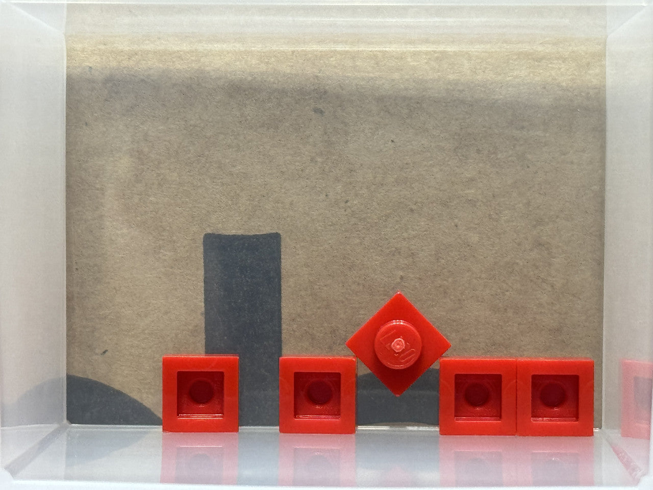 LEGO Parts - Red Plate 1 x 1 - No 3024 - QTY 5