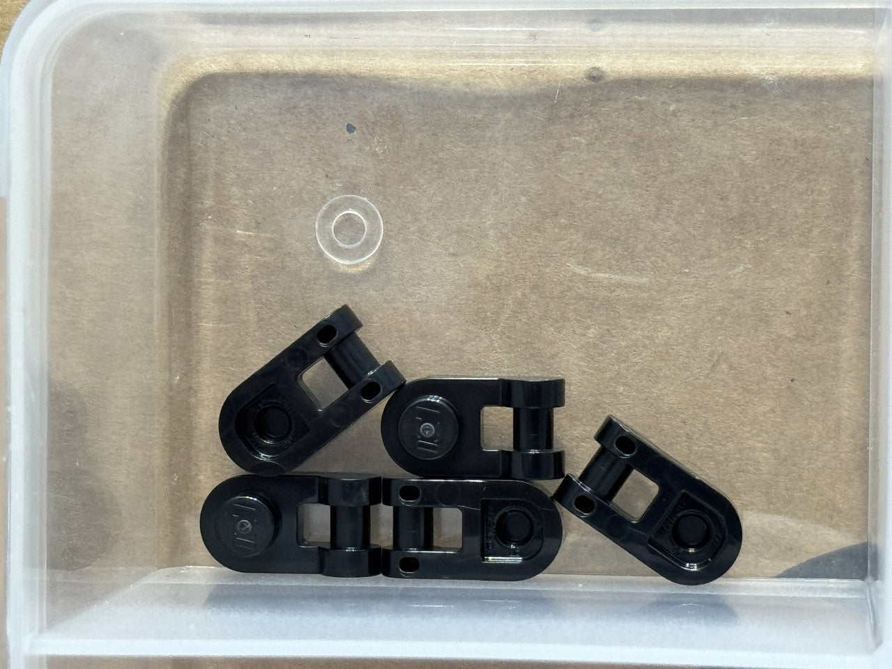LEGO Parts - Black Plate, Round 1 x 1 with Bar Handle - No 26047 - QTY 5