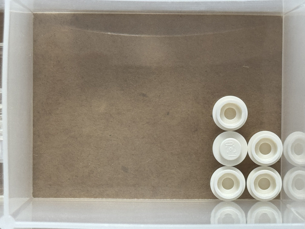 LEGO Parts - White Plate, Round 1 x 1 - No 4073 - QTY 5