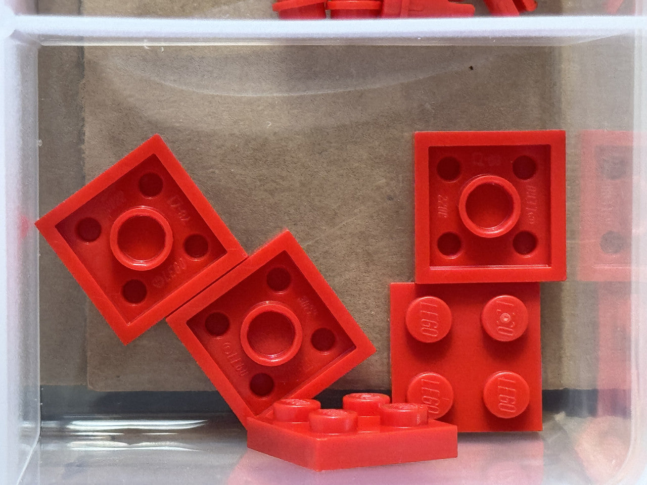 LEGO Parts - Red Plate 2 x 2 - No 3022 - QTY 5