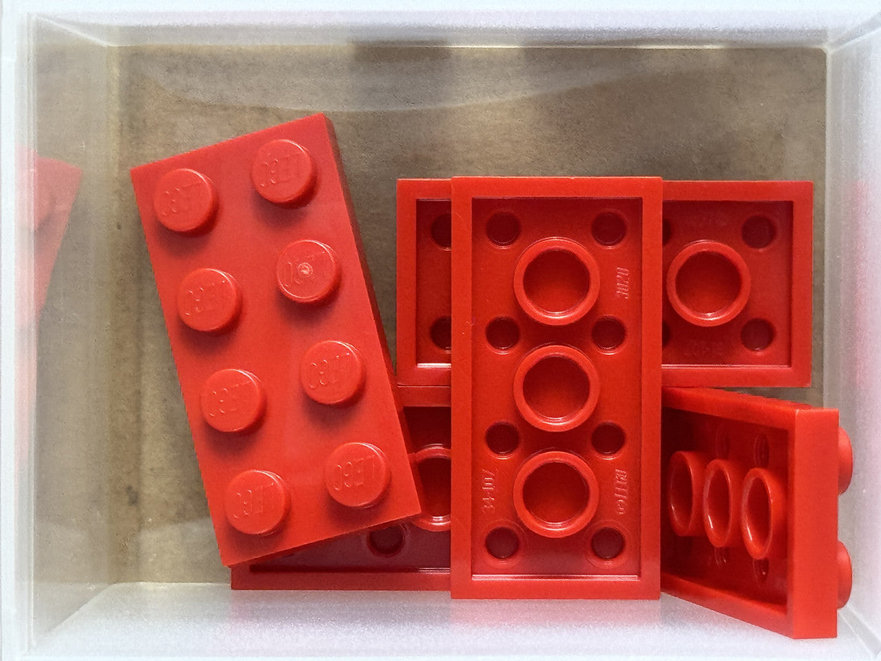 LEGO Parts - Red Plate 2 x 4 - No 3020 - QTY 5
