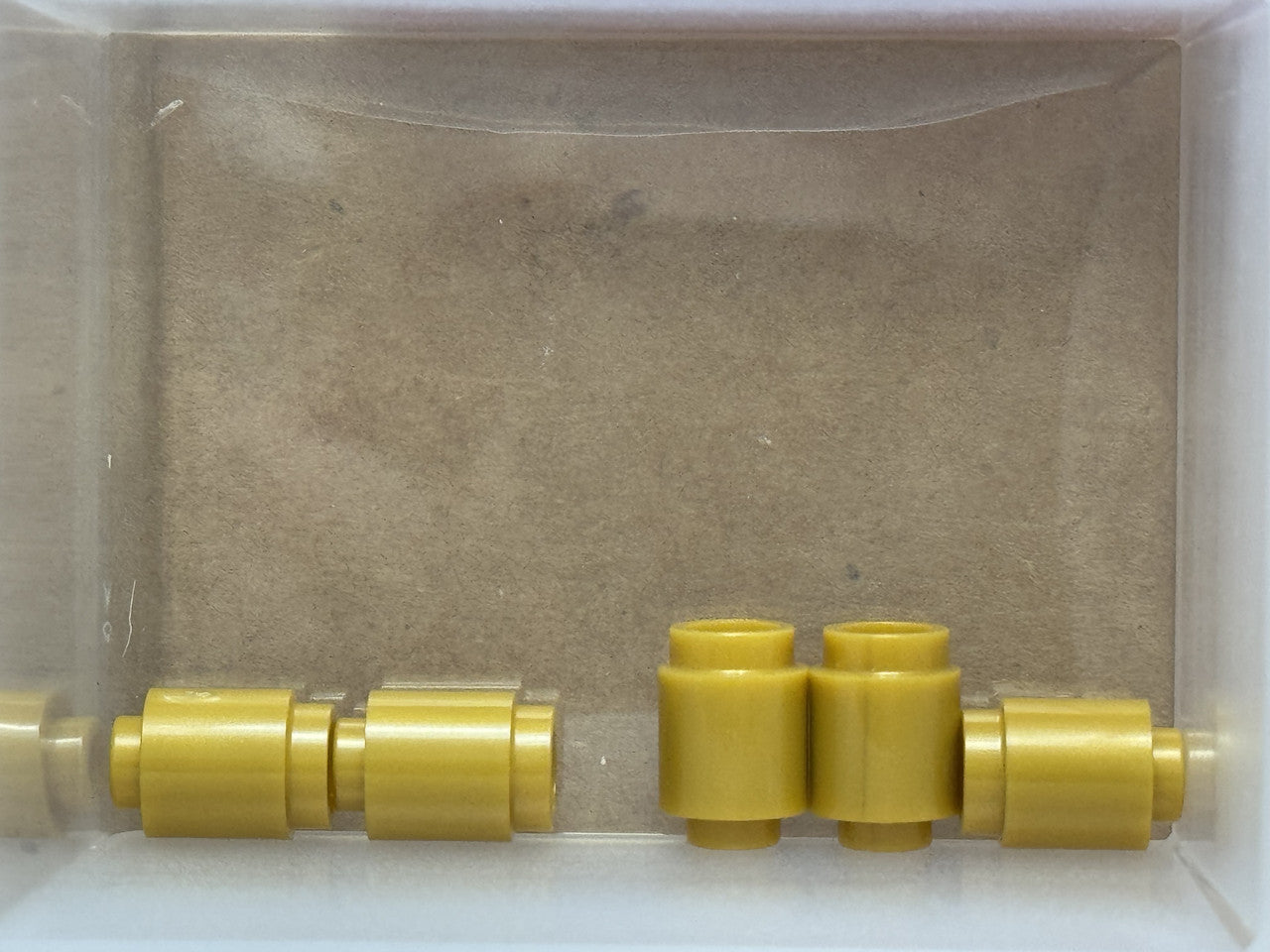 LEGO Parts - Pearl Gold Brick, Round 1 x 1 - No 3062 - QTY 5