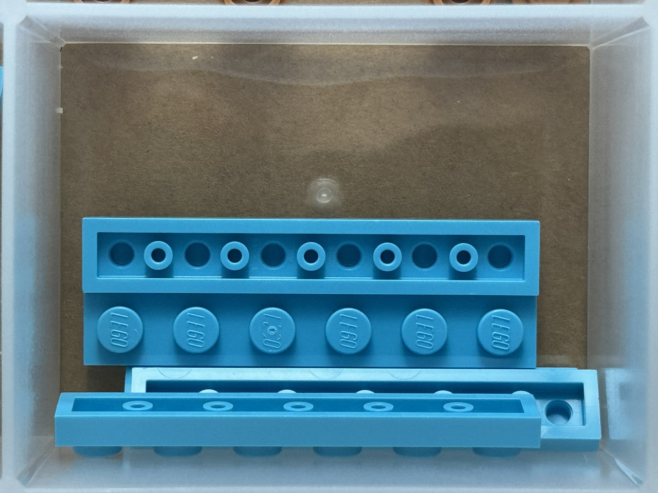 LEGO Parts - Medium Azure Plate 1 x 6 - No 3666 - QTY 5