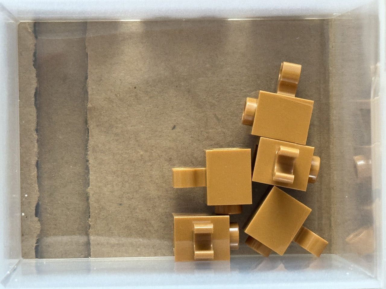 LEGO Parts - Medium Nougat Brick 1 x 1 with Open O Clip - No 60475b - QTY 5