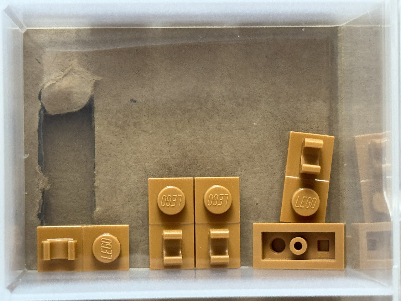 LEGO Parts - Medium Nougat Plate 1 x 2 Open O Clip on Top - No 44861 - QTY 5