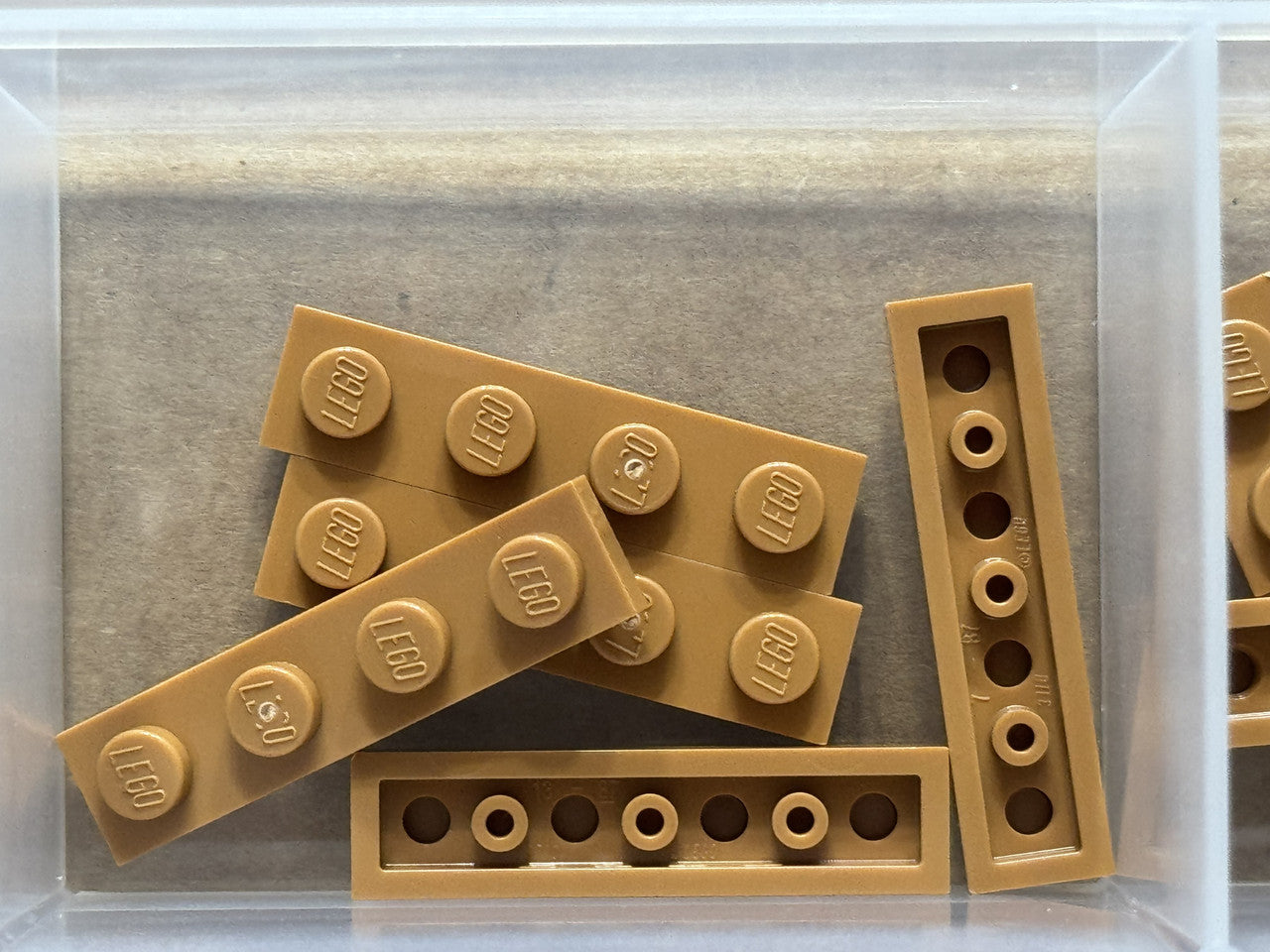 LEGO Parts - Medium Nougat Plate 1 x 4 - No 3710 - QTY 5