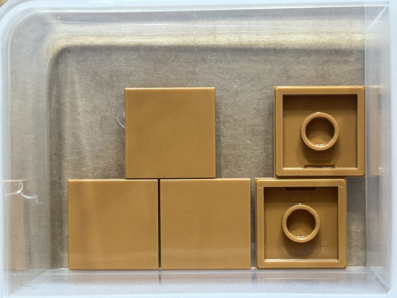LEGO Parts - Medium Nougat Tile 2 x 2 - No 3068 - QTY 5