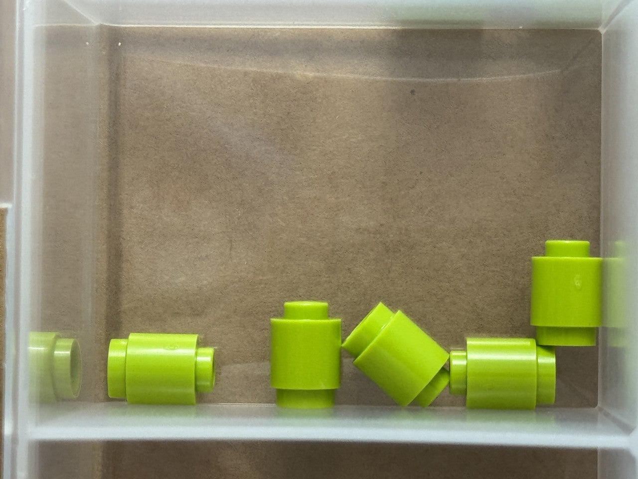 LEGO Parts - Lime Brick, Round 1 x 1 - No 3062 - QTY 5