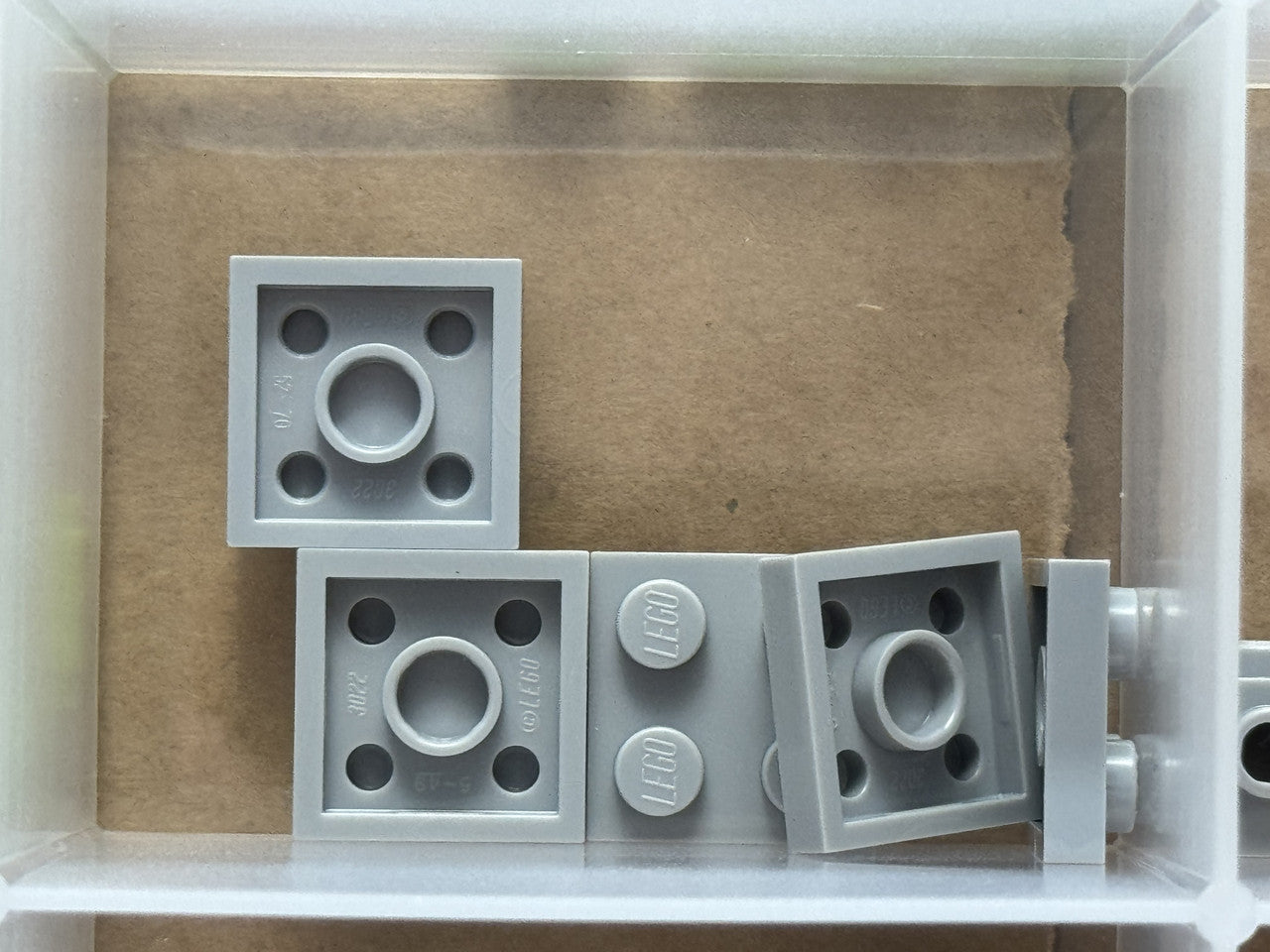 LEGO Parts - Light Bluish Gray Plate 2 x 2 - No 3022 - QTY 5