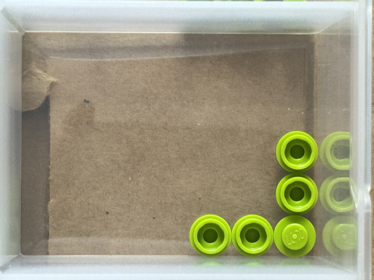 LEGO Parts - Lime Plate, Round 1 x 1 - No 4073 - QTY 5