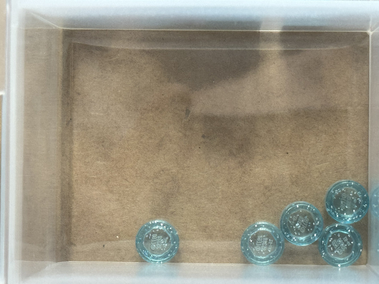 LEGO Parts - Glitter Trans-Light Blue Tile, Round 1 x 1 - No 98138 - QTY 5