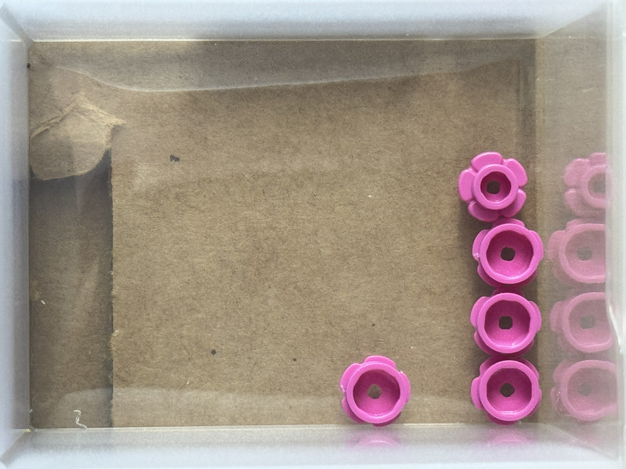 LEGO Parts - Dark Pink Plate, Round 1 x 1 with Flower Edge - No 24866 - QTY 5