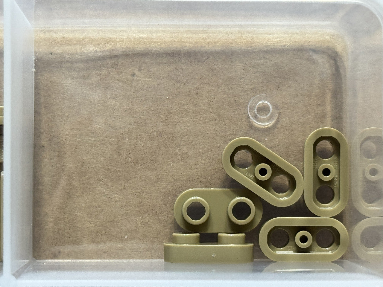 LEGO Parts - Dark Tan Plate, Round 1 x 2 with Open Studs - No 35480 - QTY 5