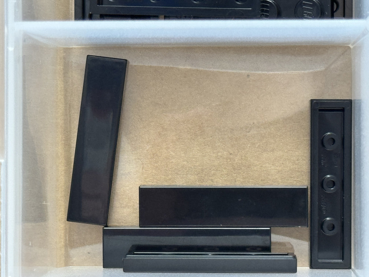 LEGO Parts - Black Tile 1 x 4 - No 2431 - QTY 5