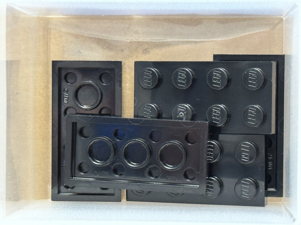 LEGO Parts - Black Plate 2 x 4 - No 3020 - QTY 5