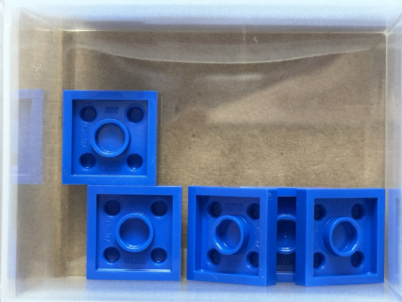 LEGO Parts - Blue Plate 2 x 2 - No 3022 - QTY 5