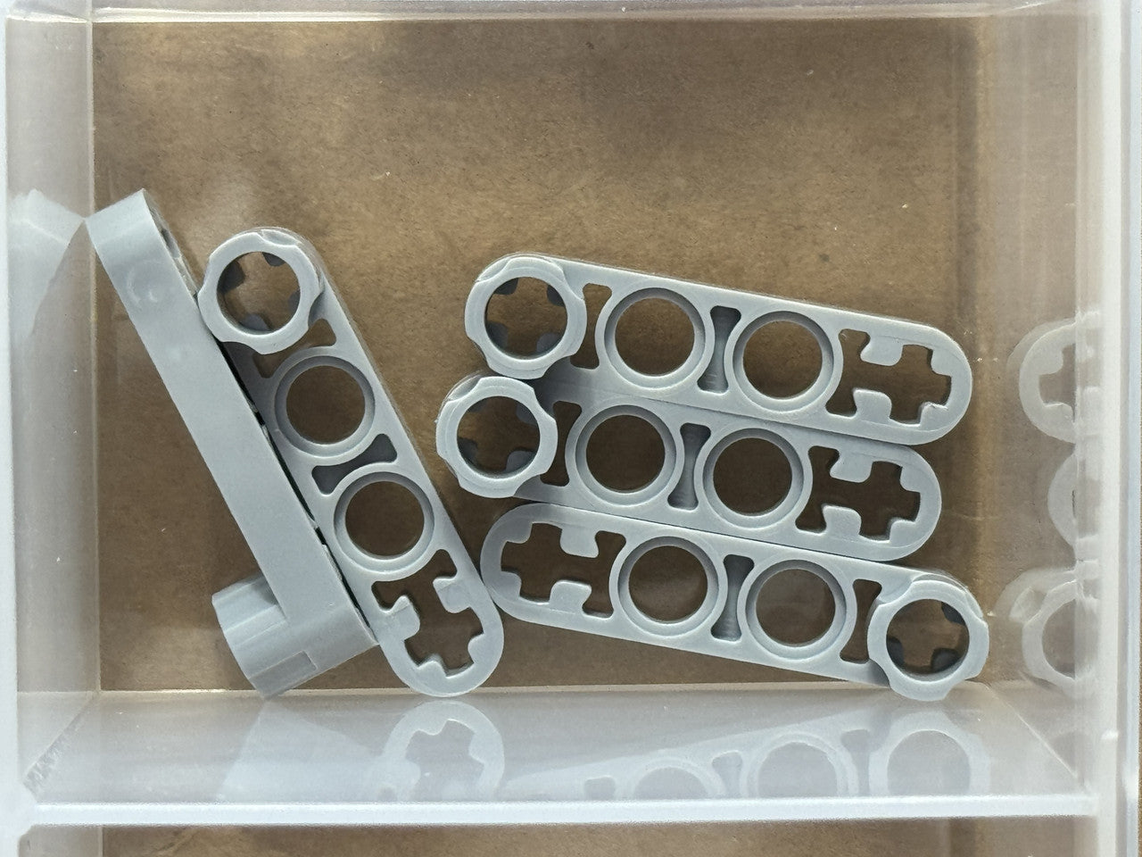 LEGO Parts - Light Bluish Gray Technic Liftarm Stud Thin 1 x 4 - No 2825 - QTY 5