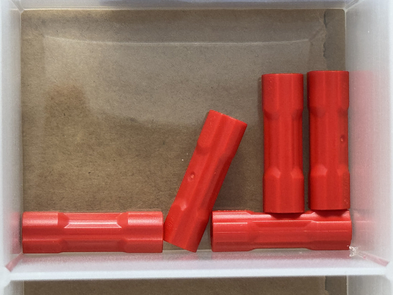 LEGO Parts - Red Technic, Axle Connector 3L - No 26287 - QTY 5
