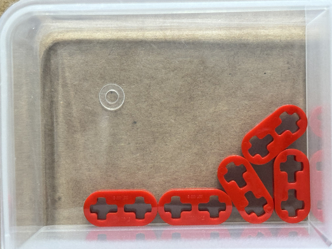 LEGO Parts - Red Technic, Liftarm Thin 1 x 2 - Axle Holes - No 41677 - QTY 5