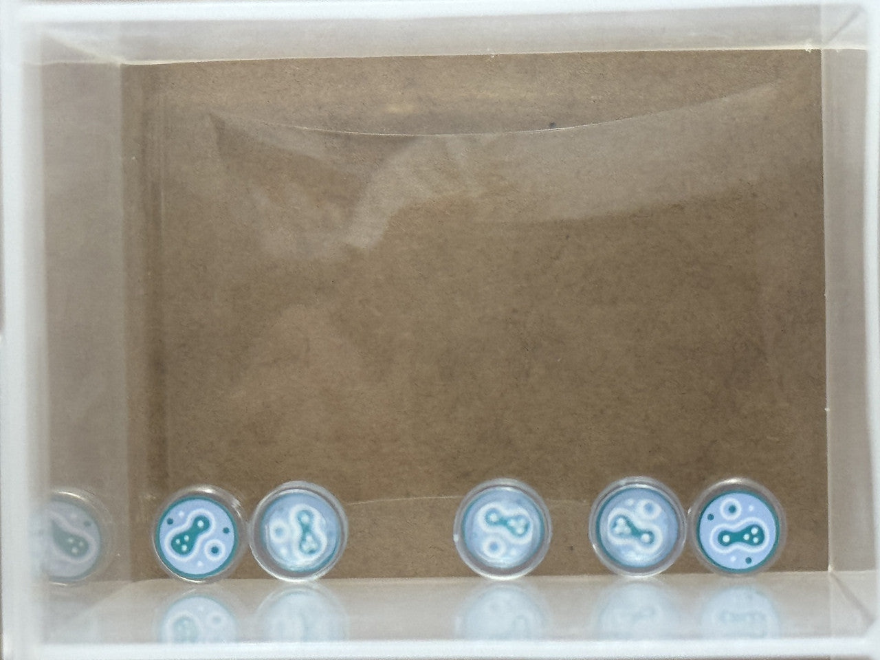 LEGO Parts - Trans-Clear Tile, Round 1 x 1 Cell Culture - No 98138pb284 - QTY 5