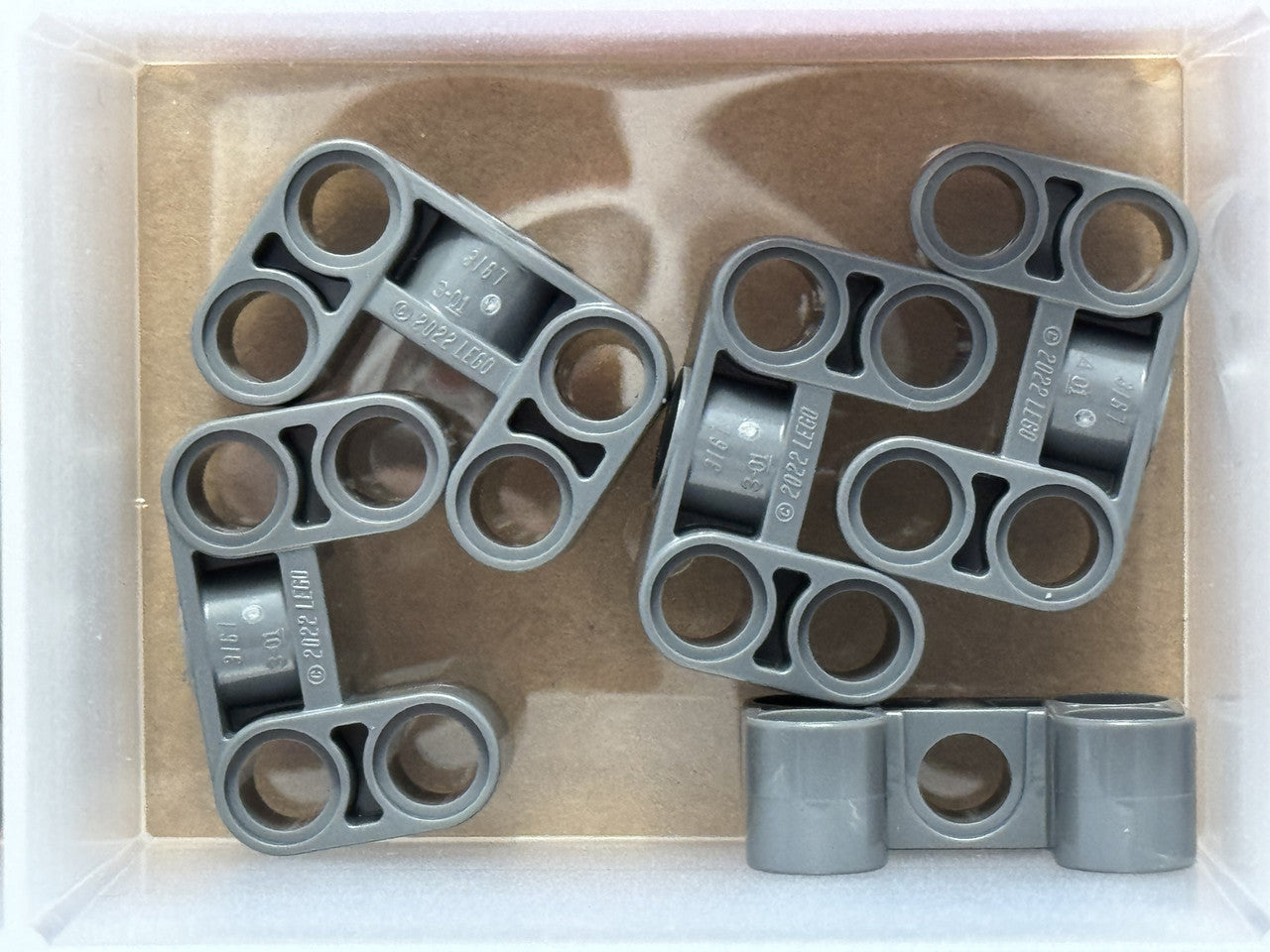 LEGO Parts - Dark Bluish Gray Technic U-Shape Thick 2 x 3 - No 3167 - QTY 5