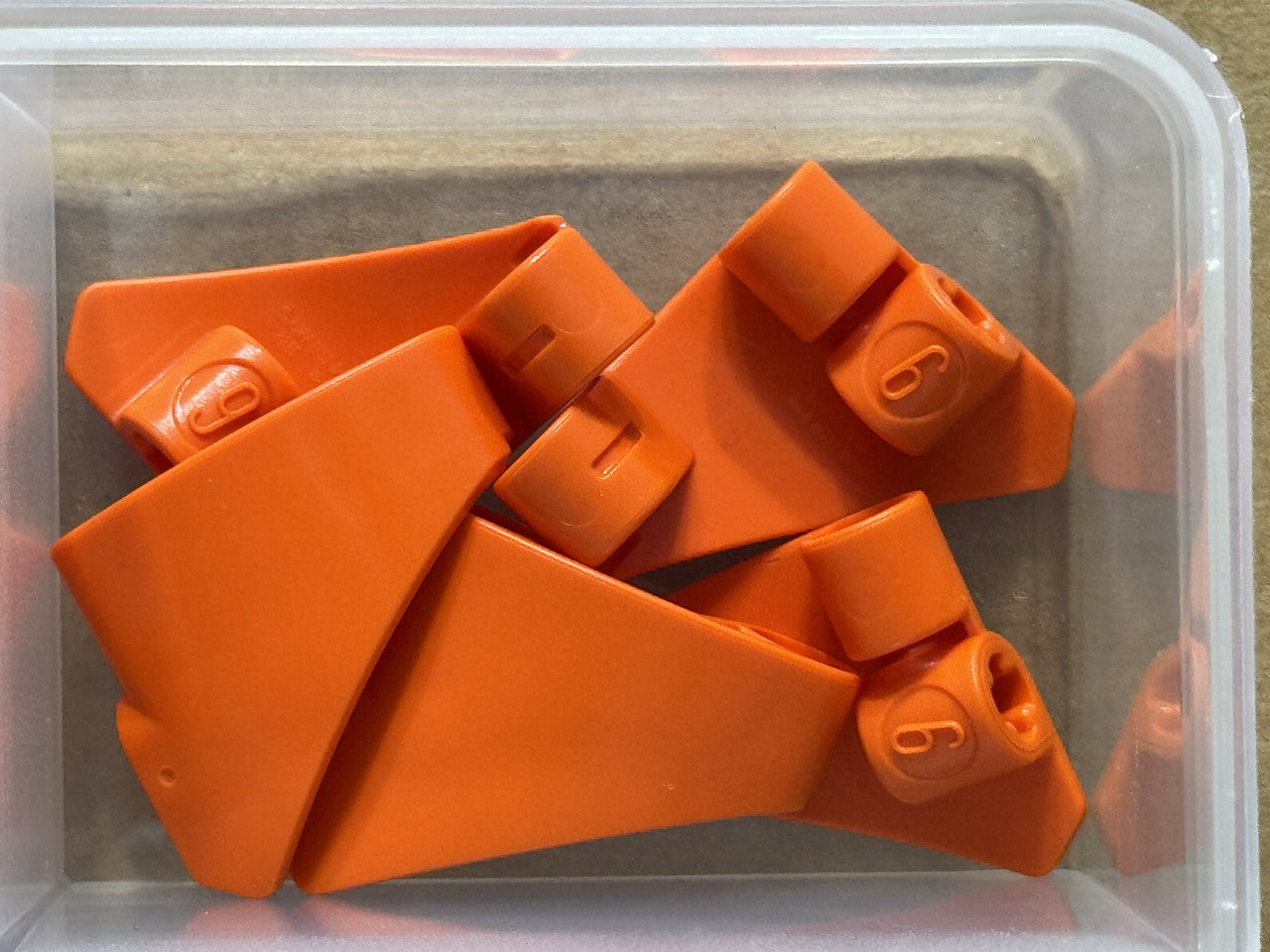 LEGO Parts - Reddish Orange Technic, Panel Curved # 9 - No 2395 - QTY 5