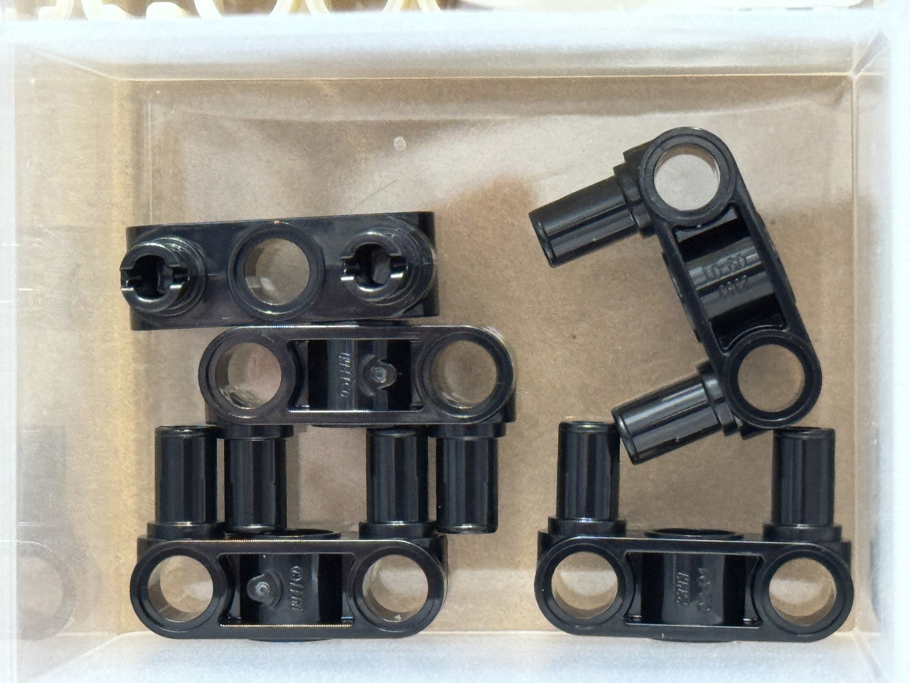 LEGO Parts - Black Technic, Pin Perpendicular 3L 2 Pins - No 2393 - QTY 5