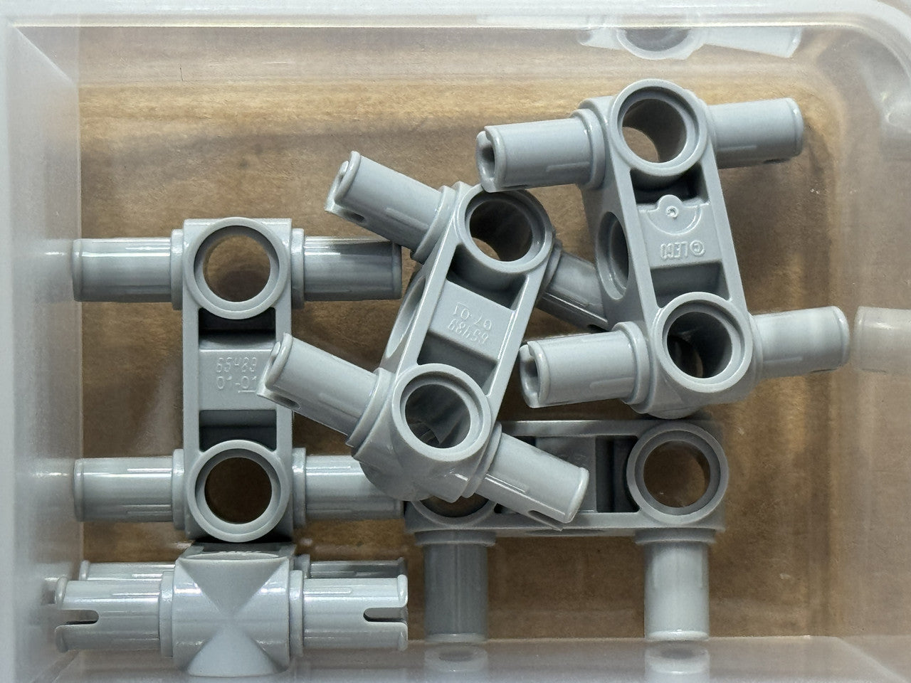 LEGO Parts - Light Bluish Gray Technic, Pin 3L 4 Pins - No 48989 - QTY 5