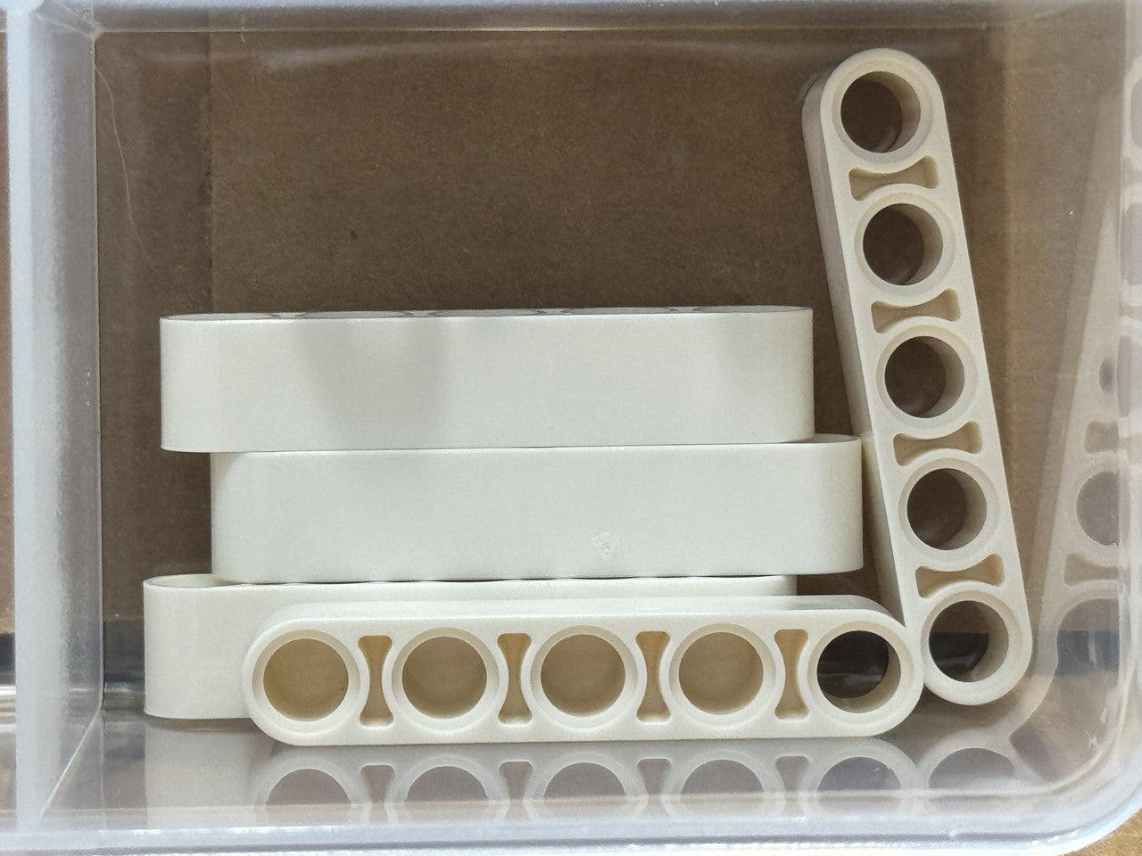 LEGO Parts - White Technic, Liftarm Thick 1 x 5 - No 32316 - QTY 5