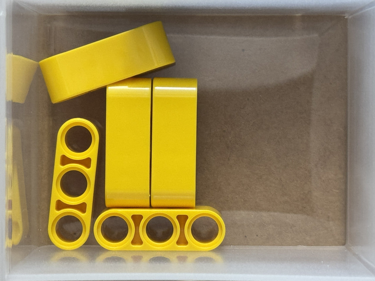 LEGO Parts - Yellow Technic, Liftarm Thick 1 x 3 - No 32523 - QTY 5