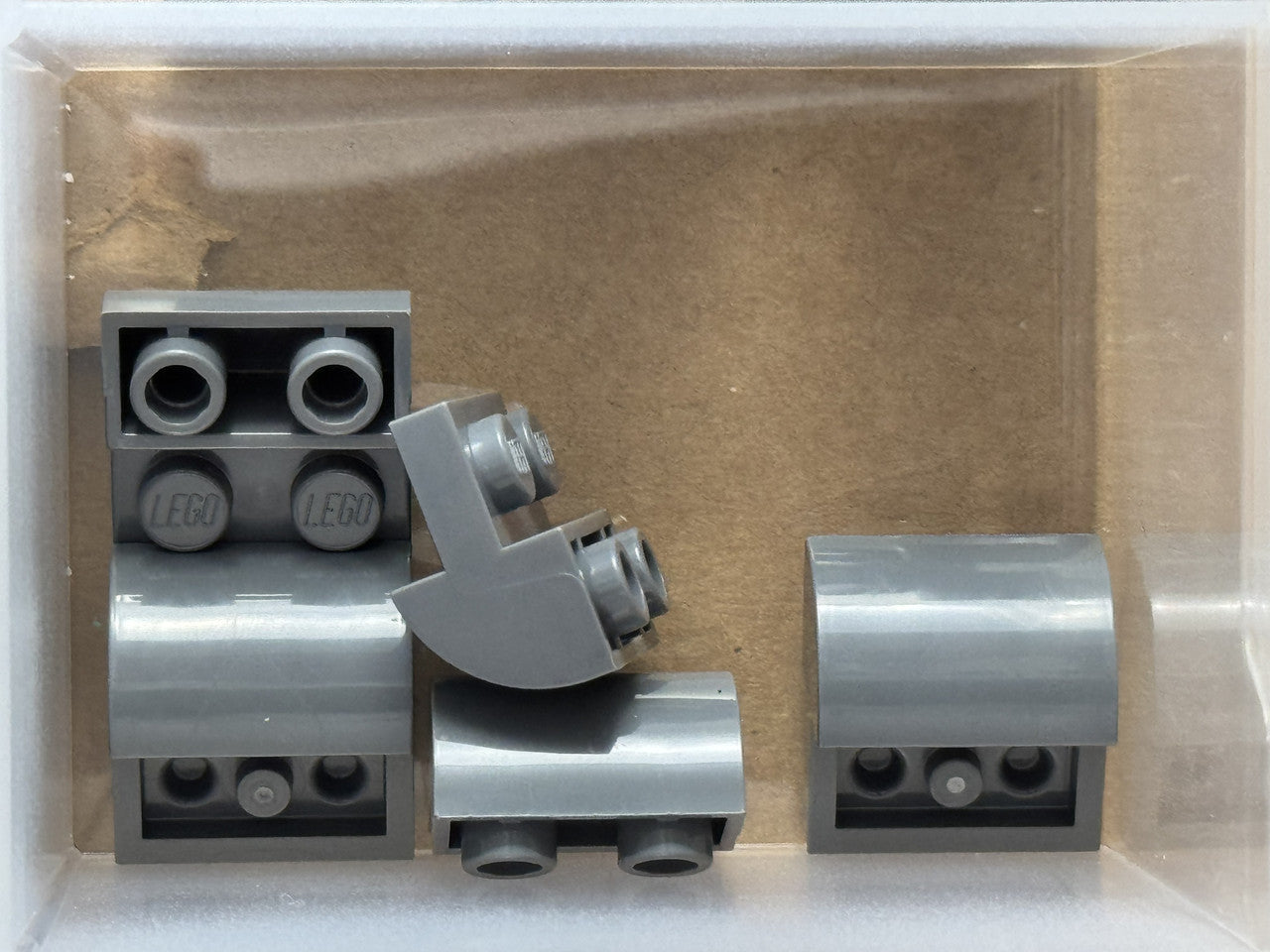 LEGO Parts - Dark Bluish Gray Slope, Curved 2 x 2 Inverted - No 1750 - QTY 5