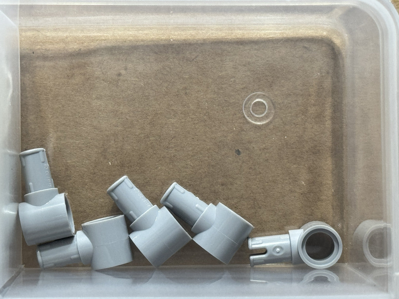 LEGO Parts - Light Bluish Gray Technic, Pin with Pin Hole - No 15100 - QTY 5