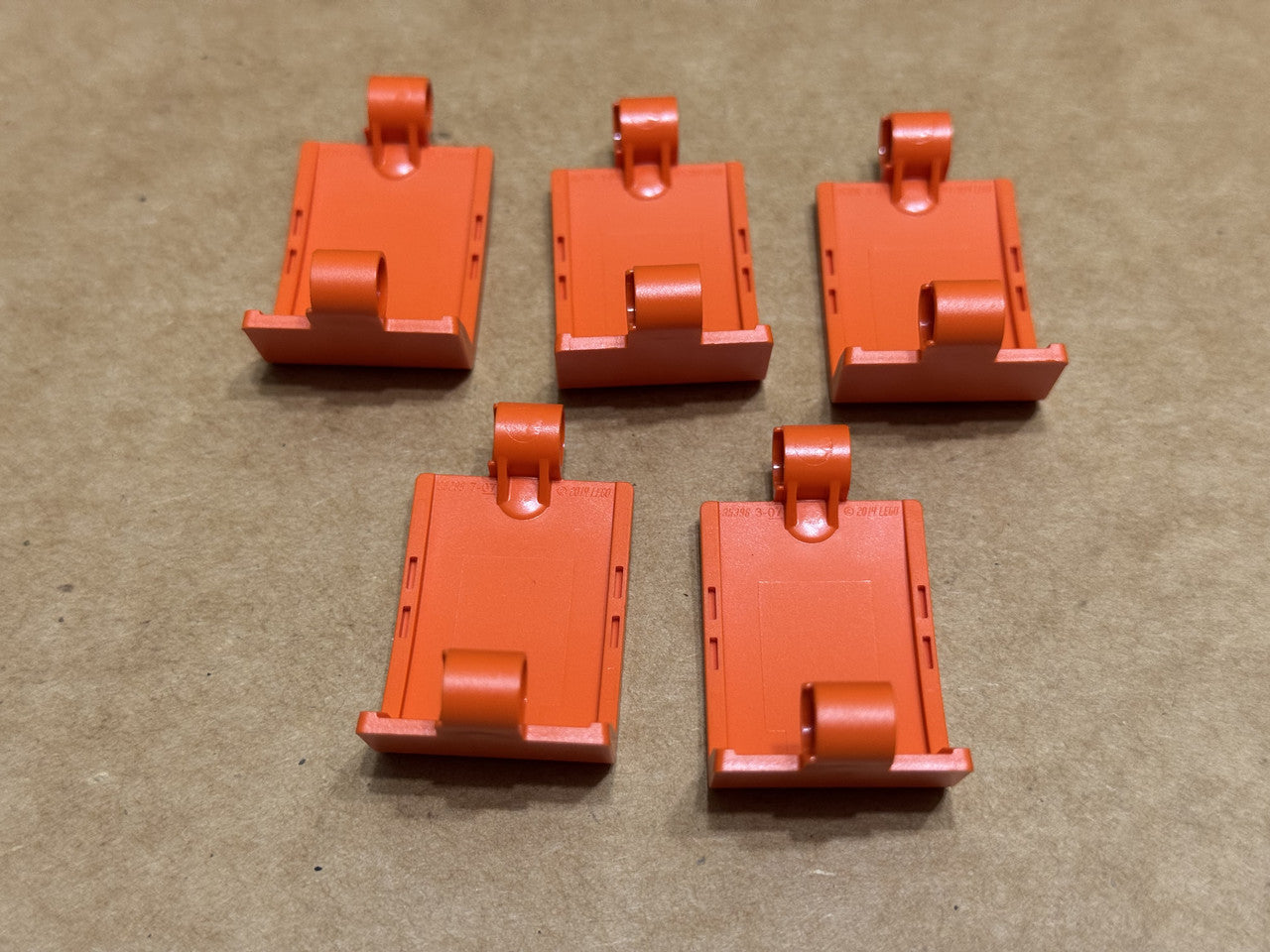 LEGO Parts - Reddish Orange Technic, Panel Curved 3 x 5 x 3 - No 24116 - QTY 5