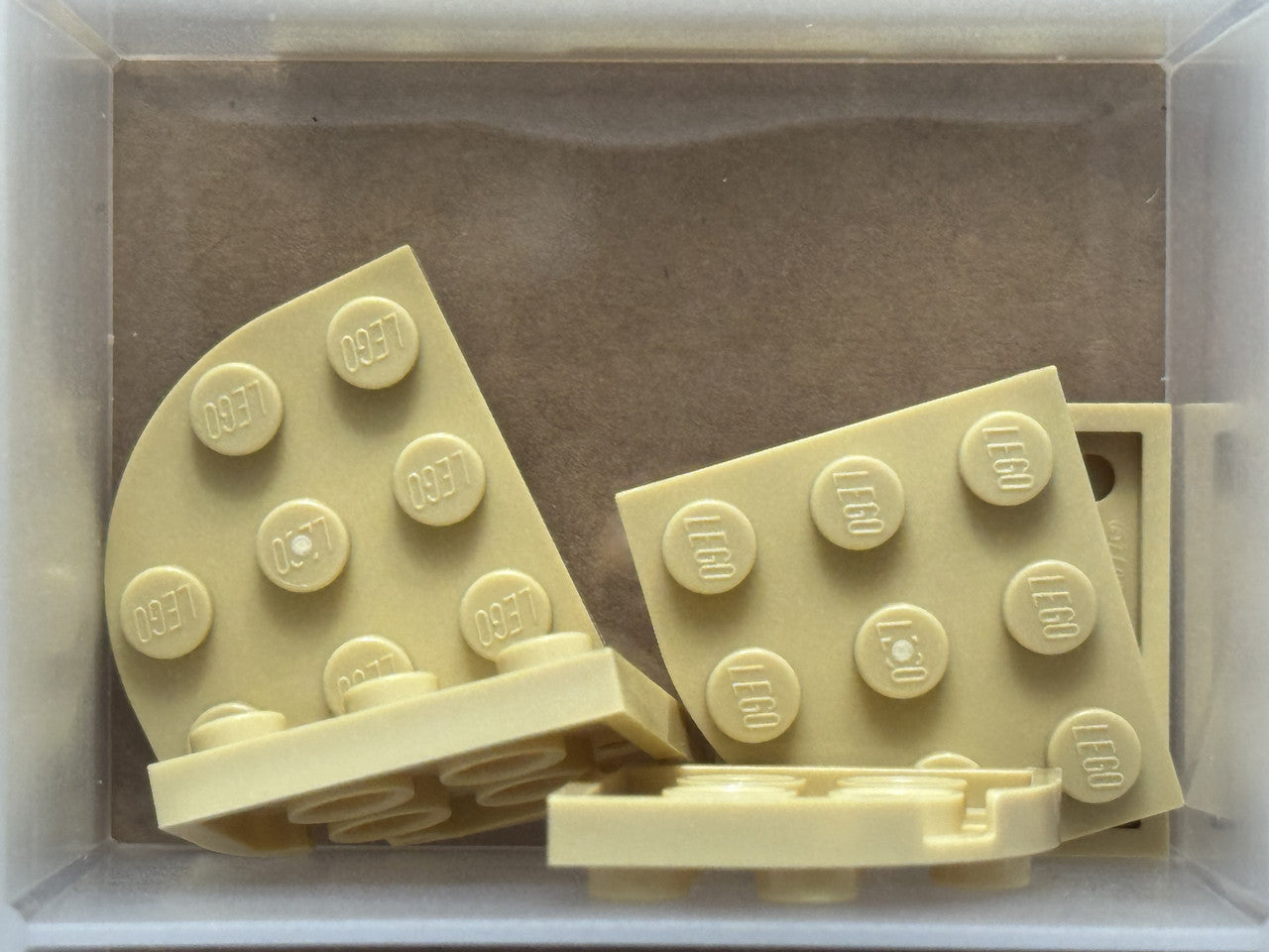 LEGO Parts - Tan Plate, Round Corner 3 x 3 - No 30357 - QTY 5