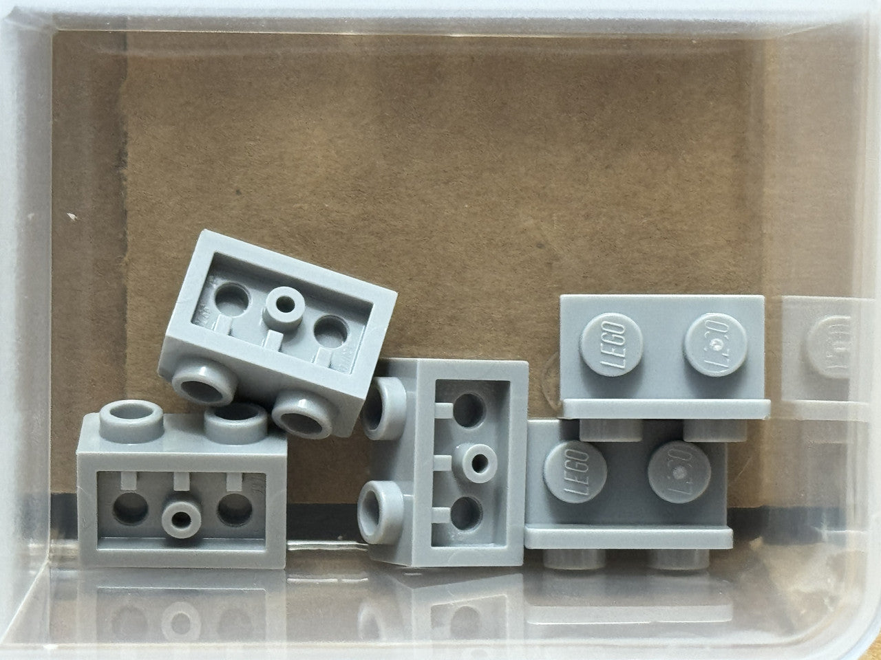 LEGO Parts - Light Bluish Gray Bracket 1 x 2 - 1 x 2 Inverted - No 99780 - QTY 5