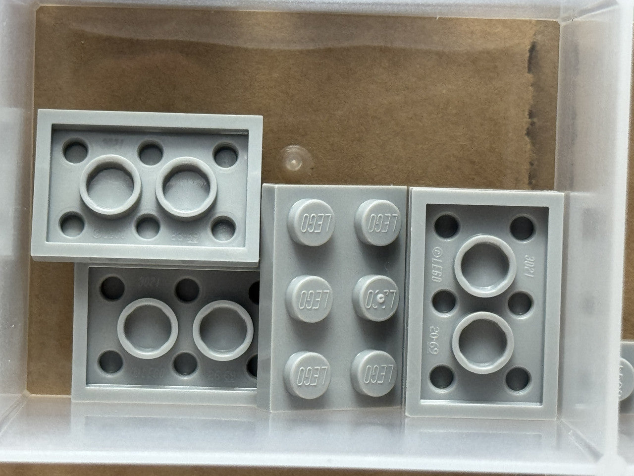 LEGO Parts - Light Bluish Gray Plate 2 x 3 - No 3021 - QTY 5