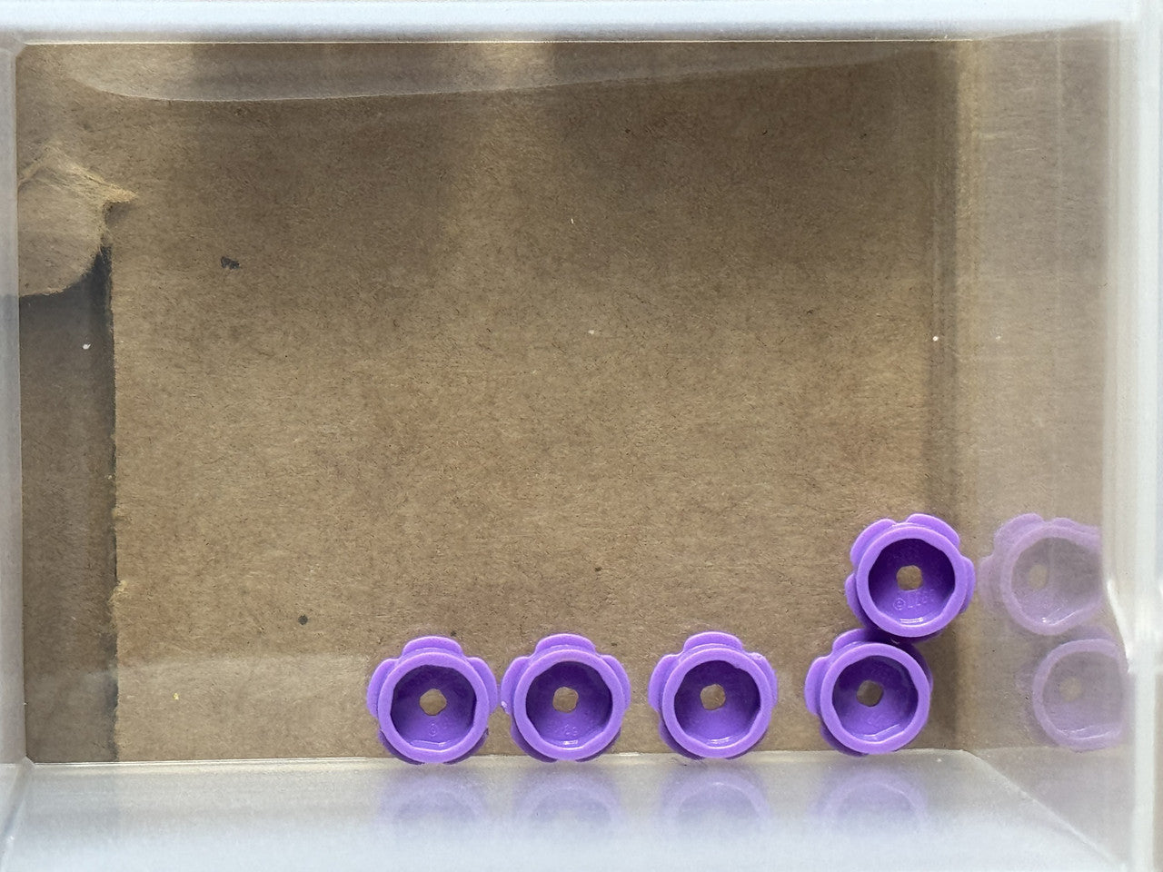 LEGO Parts - Medium Lavender Plate, Round 1 x 1 Flower Edge - No 24866 - QTY 5