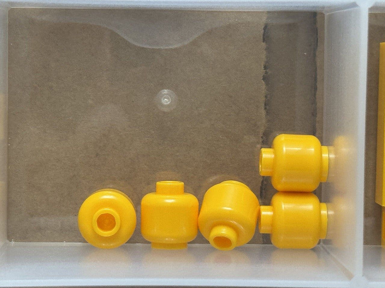 LEGO Parts - Bright Light Orange Minifigure, Head (Plain) - No 3626 - QTY 5