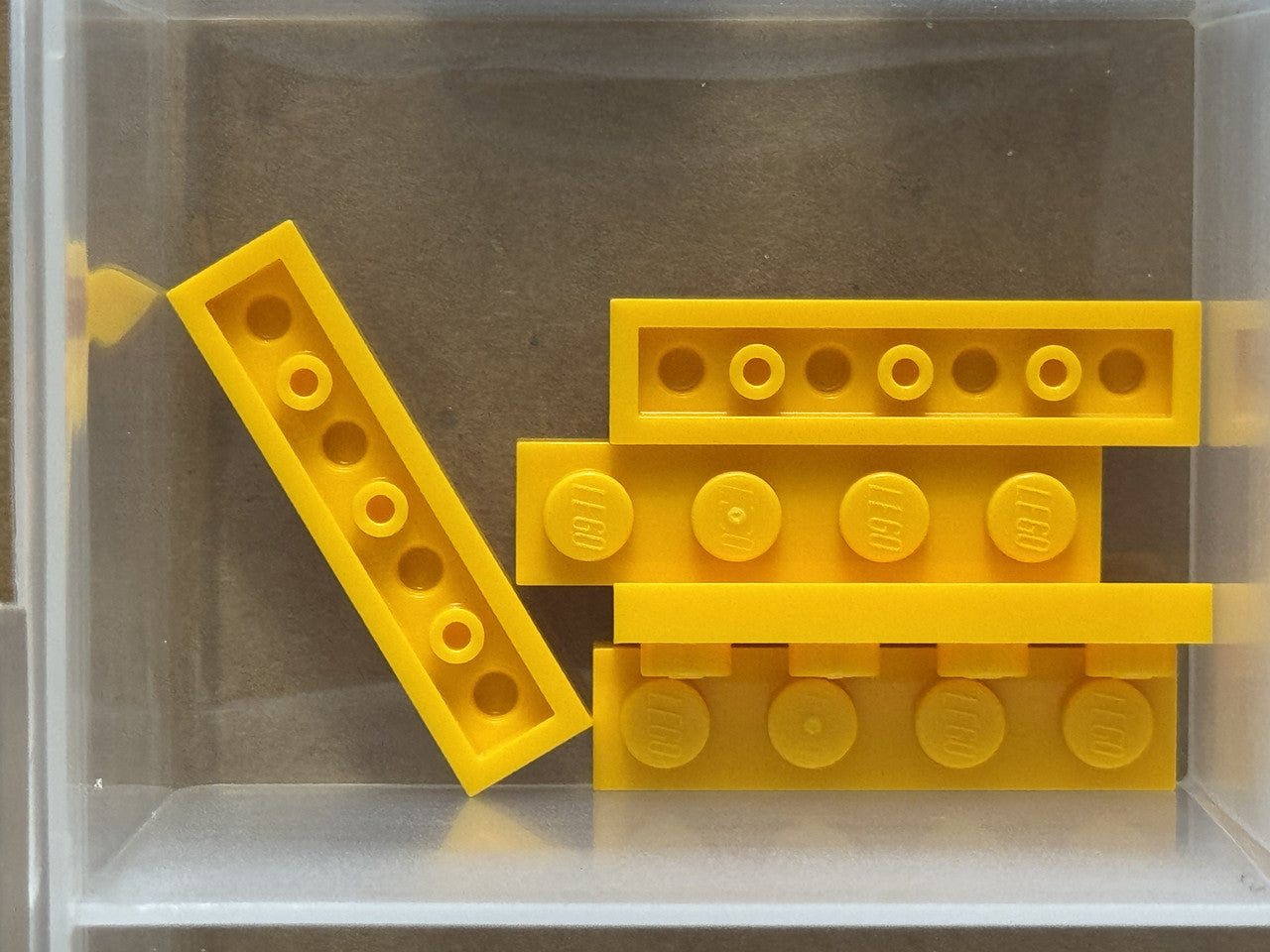 LEGO Parts - Bright Light Orange Plate 1 x 4 - No 3710 - QTY 5