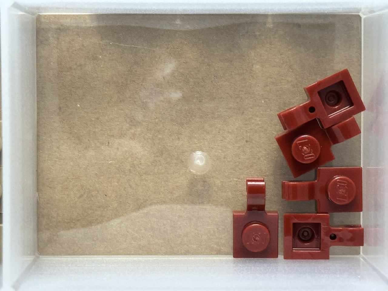 LEGO Parts - Dark Red Plate 1 x 1 with Open O Clip - No 61252 - QTY 5