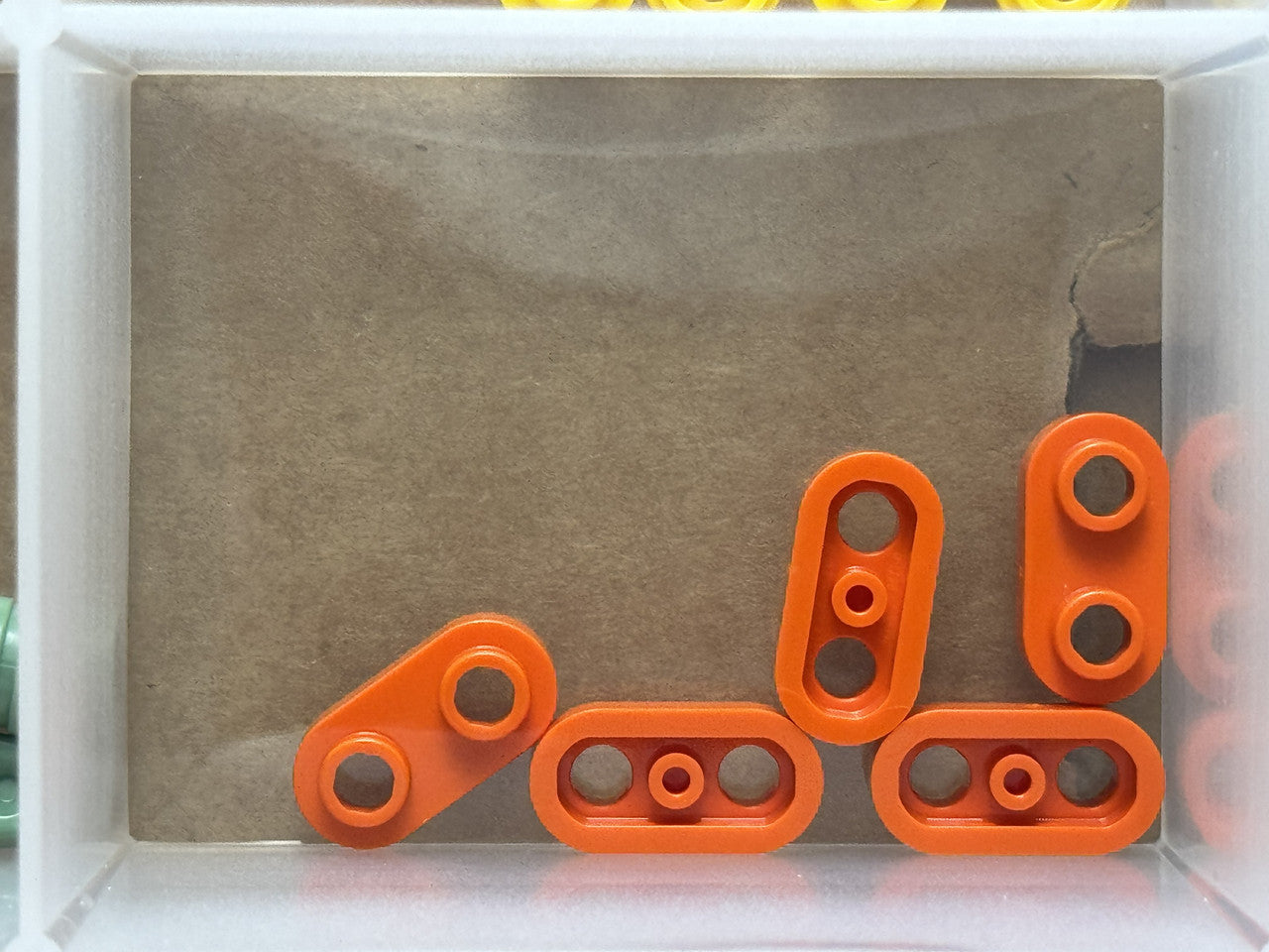 LEGO Parts - Reddish Orange Plate, Round 1 x 2 Open Studs - No 35480 - QTY 5