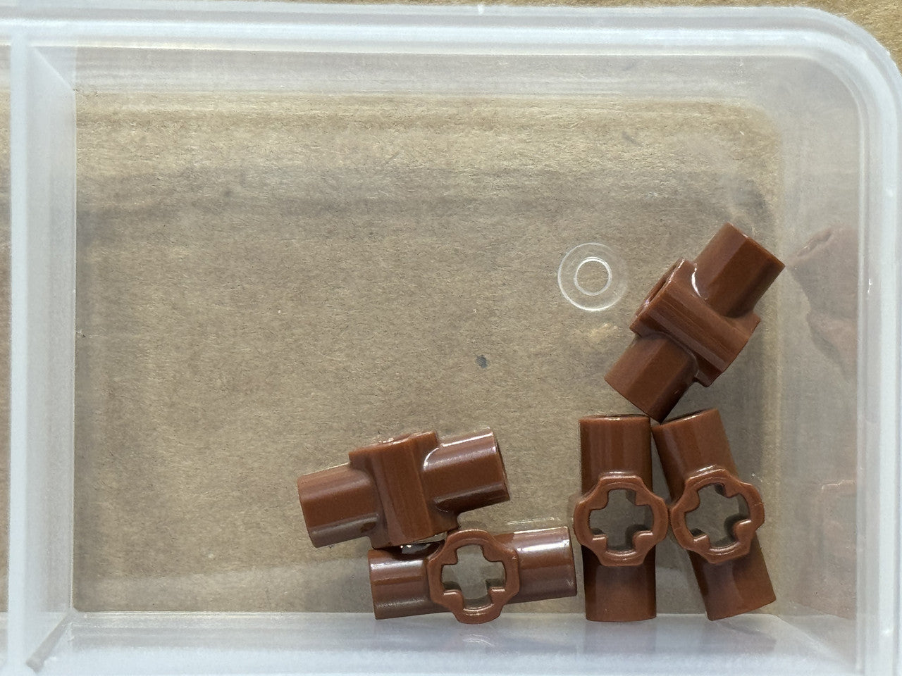 LEGO Parts - Reddish Brown Technic, Axle Hub 2 Bar Holders - No 24122 - QTY 5
