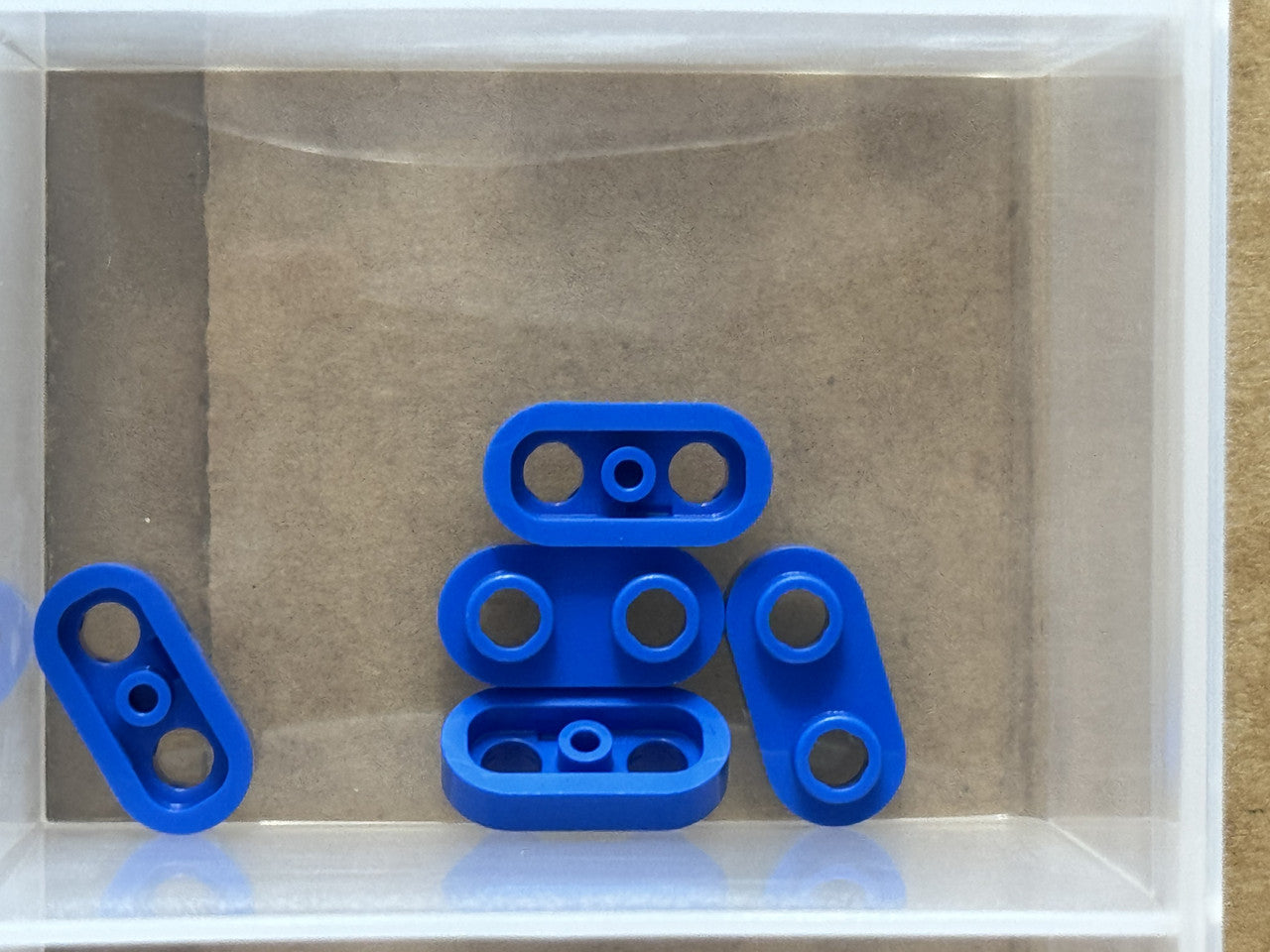 LEGO Parts - Blue Plate, Round 1 x 2 with Open Studs - No 35480 - QTY 5