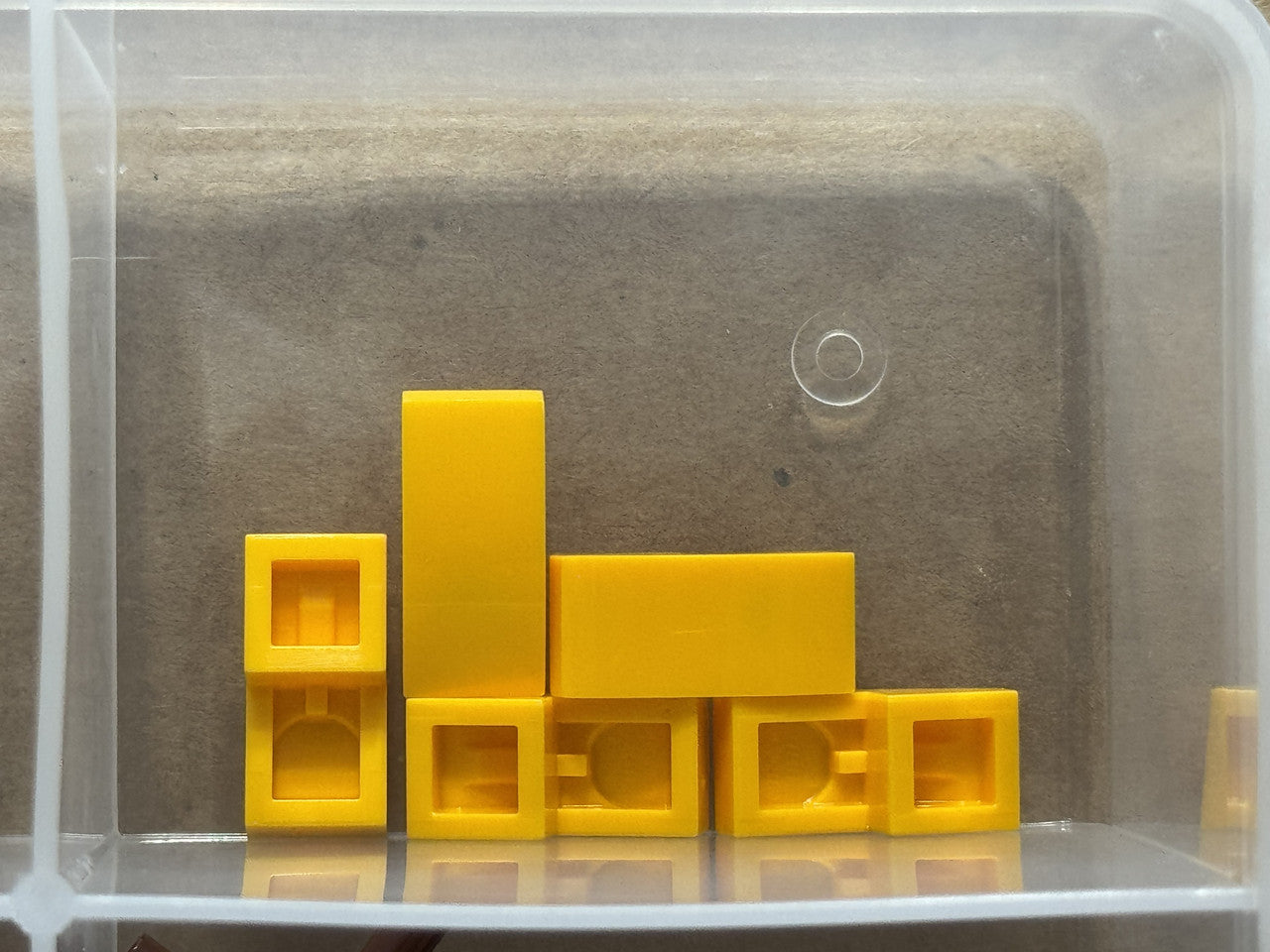 LEGO Parts - Bright Light Orange Slope, Curved 2 x 1 x 2/3 - No 11477 - QTY 5