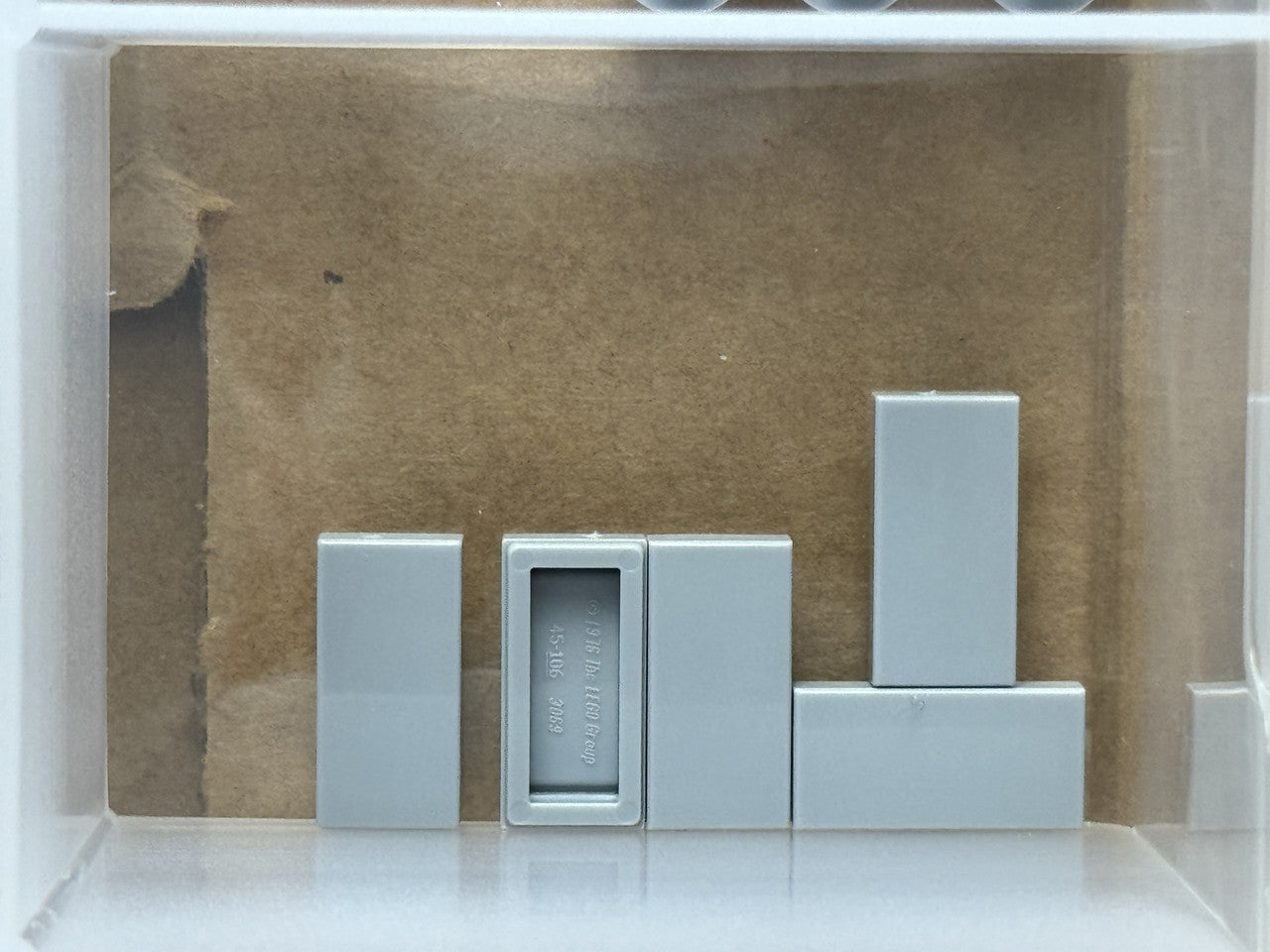 LEGO Parts - Light Bluish Gray Tile 1 x 2 - No 3069 - QTY 5