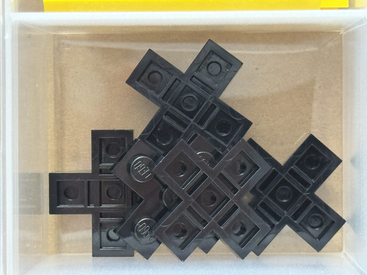 LEGO Parts - Black Plate, Modified 3 x 3 Cross - No 15397 - QTY 5