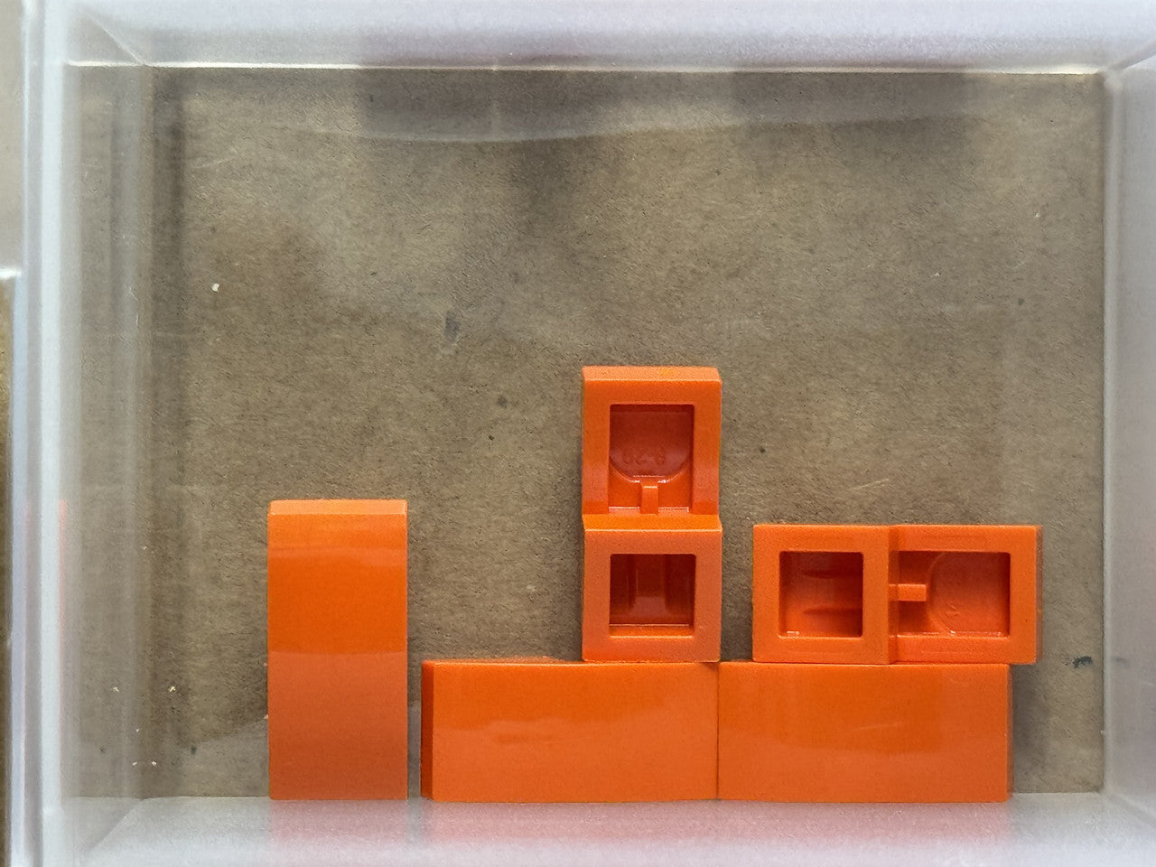 LEGO Parts - Reddish Orange Slope, Curved 2 x 1 x 2/3 - No 11477 - QTY 5