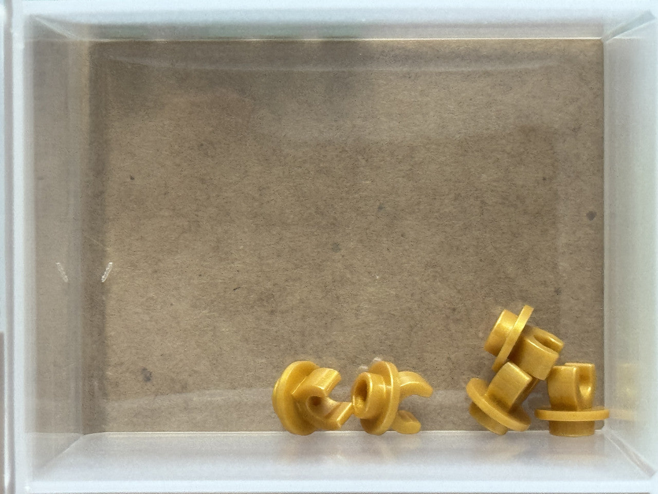 LEGO Parts - Pearl Gold Plate, Round 1 x 1 with Clip on Bottom - No 5264 - QTY 5