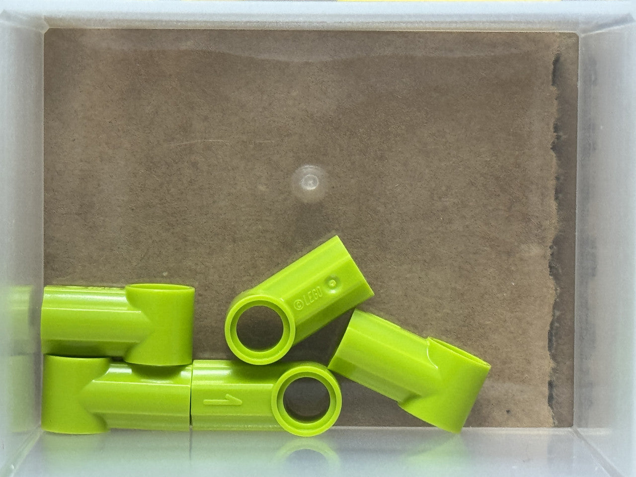 LEGO Parts - Lime Technic, Axle and Pin Connector Angled #1 - No 32013 - QTY 5
