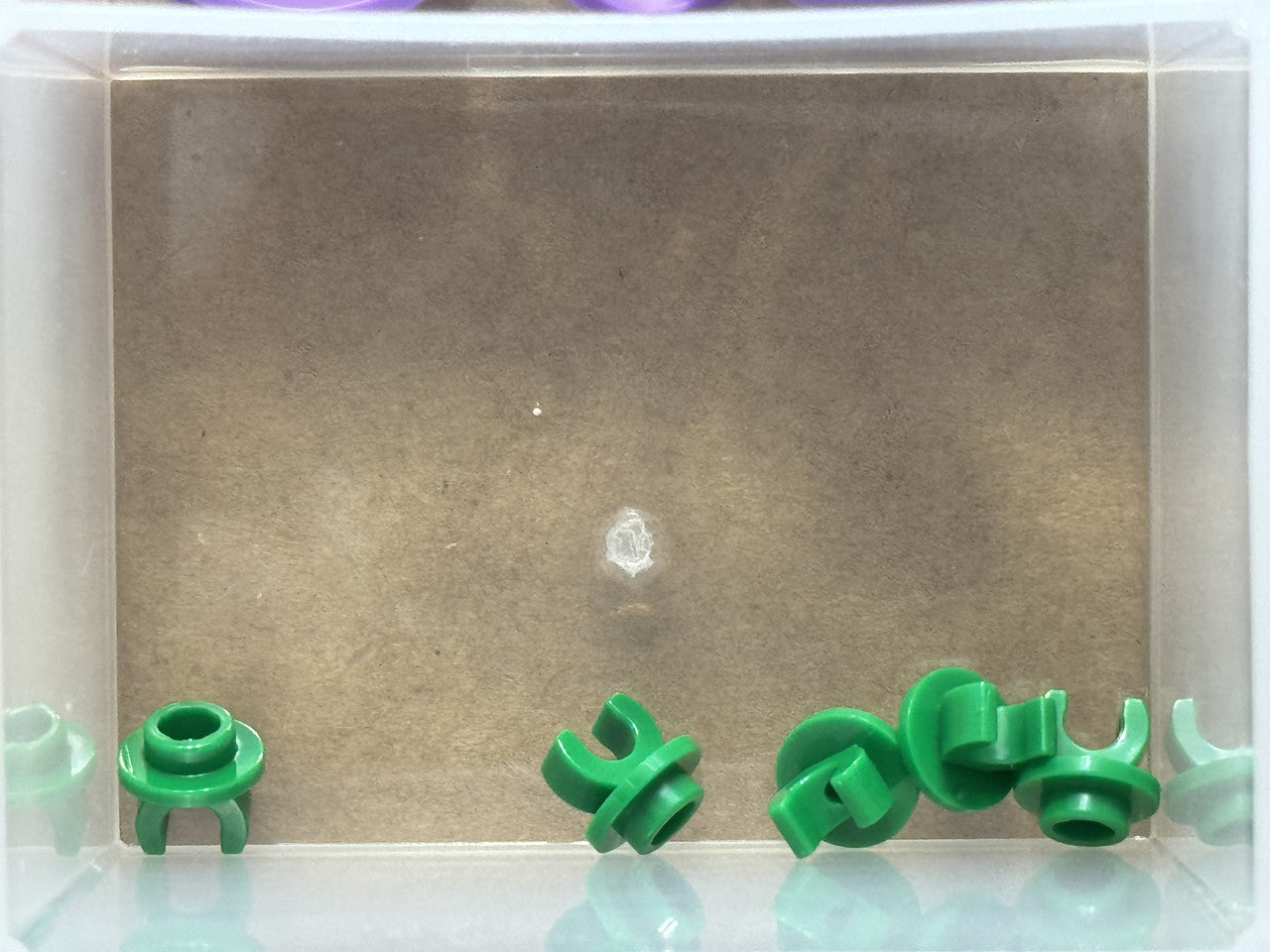 LEGO Parts - Green Plate, Round 1 x 1 with Clip on Bottom - No 5264 - QTY 5